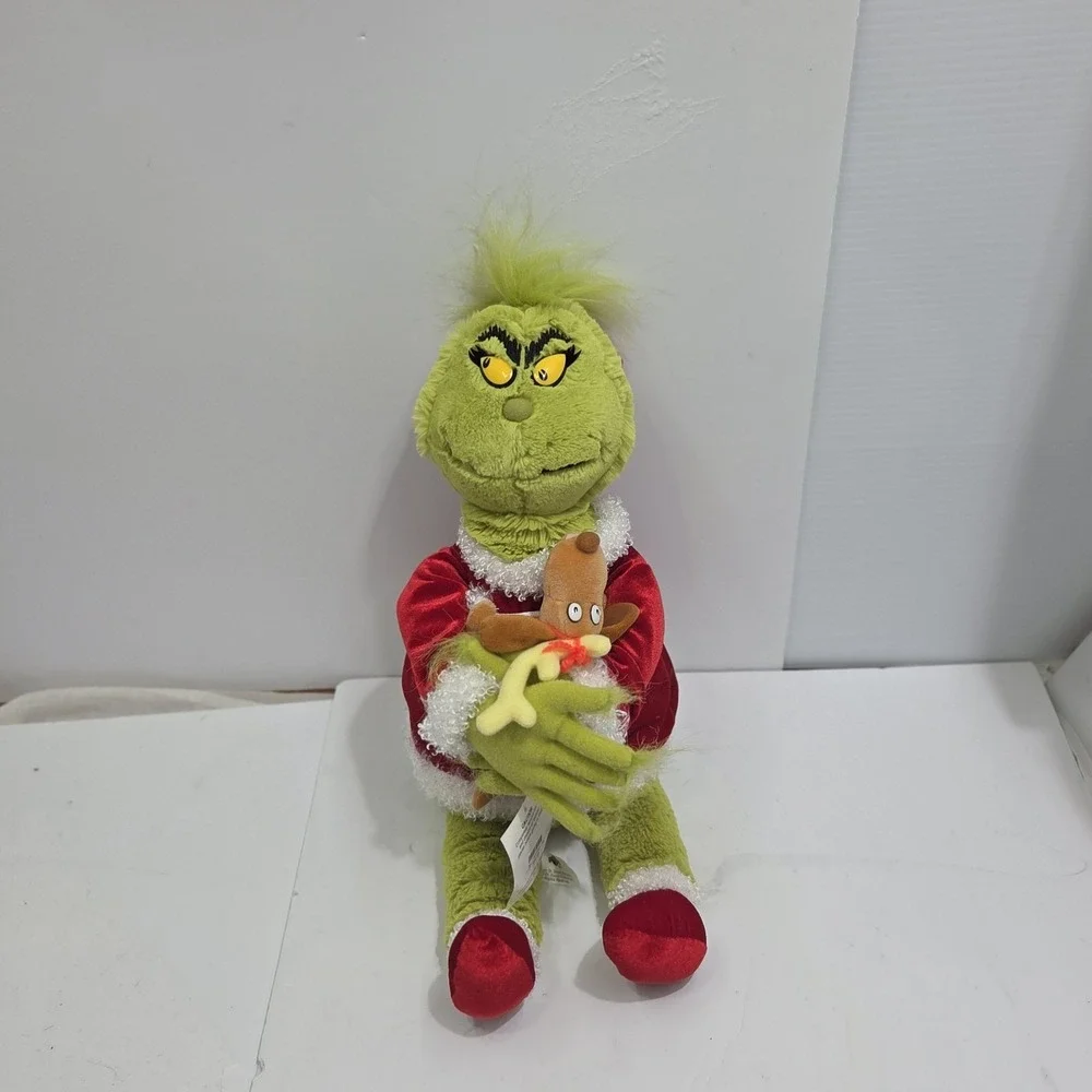 VTG 2004 Universal Studios Dr Seuss Grinchmas Santa Plush Holding Max 18